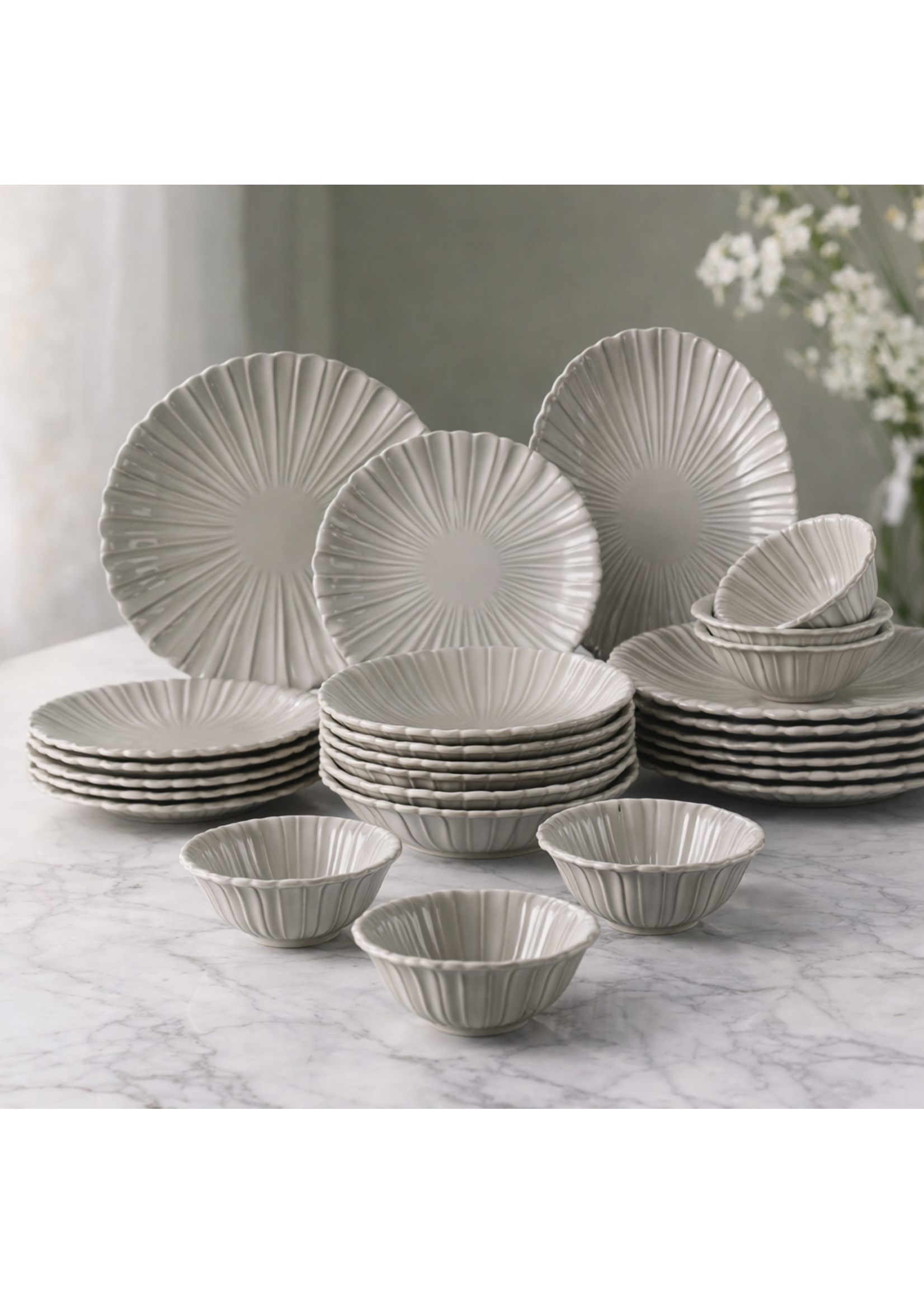 Sunay Bloomy 25-teiliges Geschirrset