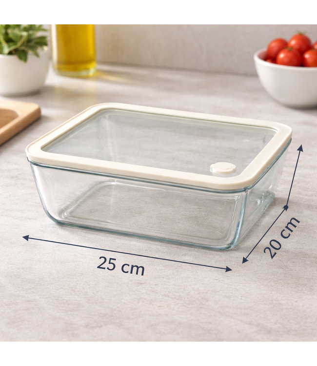 Bavary Glasbehälter mit Deckel – 2600 ml