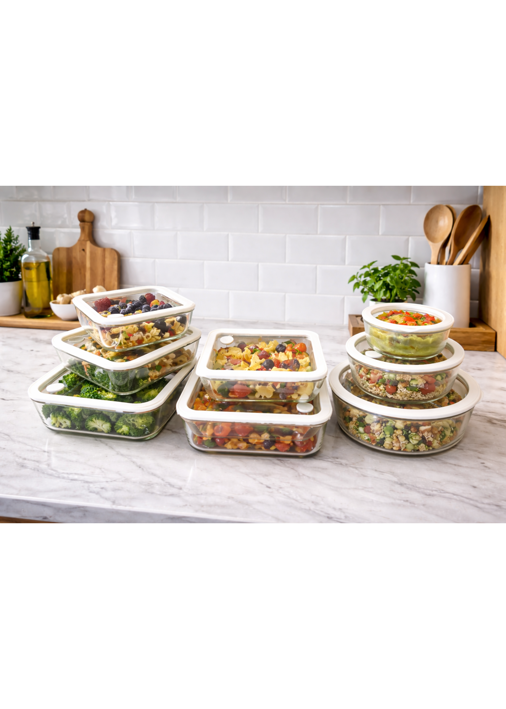 Bavary Glasbehälter mit Deckel – 1400 ml