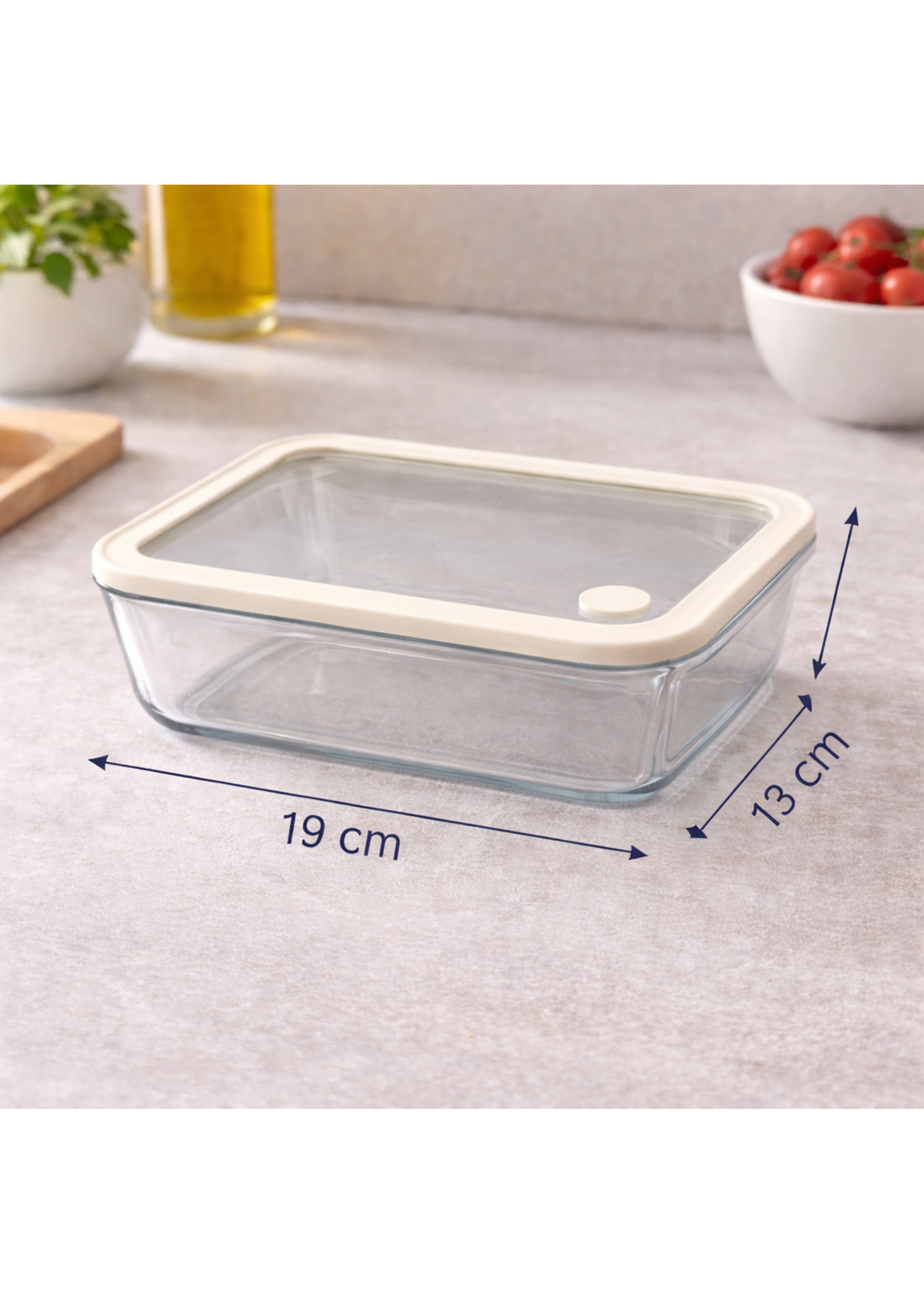 Bavary Récipient de conservation en verre avec couvercle 700 ml