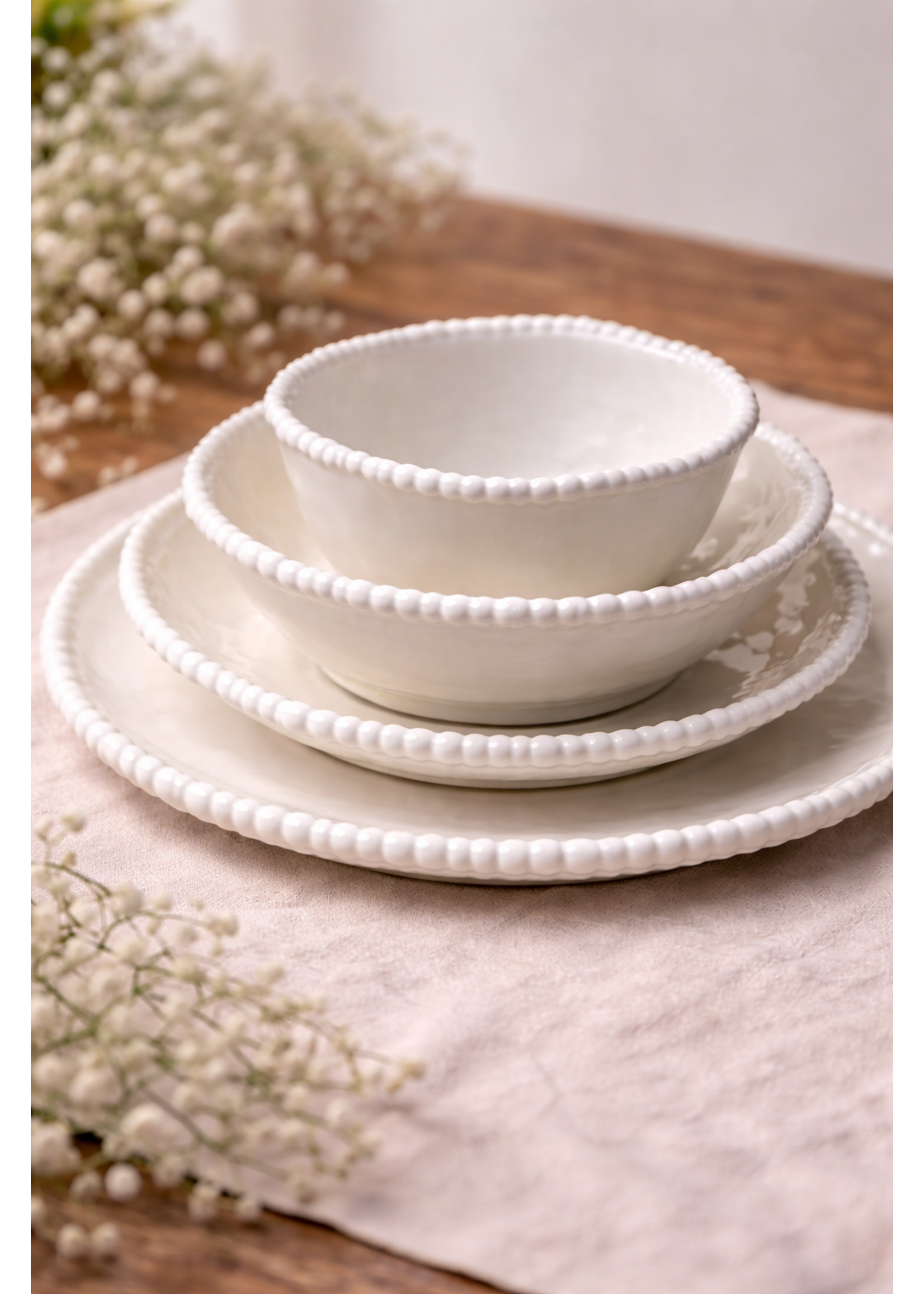 Almina pearly 26-delige serviesset wit