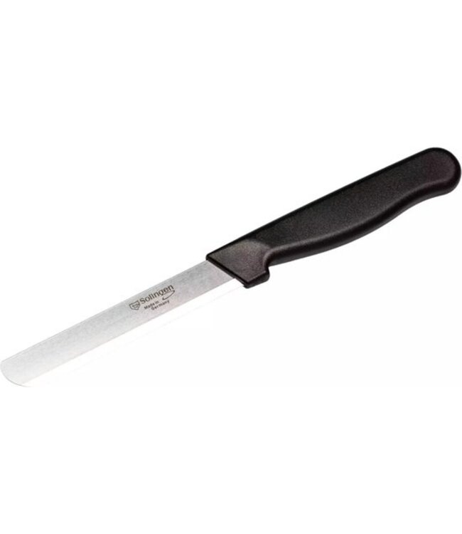 Solingen Allround tafelmes – Microkartel – Brede smeerkant – RVS – 21,5 cm – Zwart