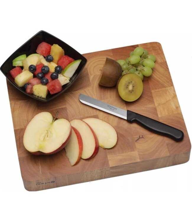 Solingen Allround-Tafelmesser – Mikro-Wellenschliff – Breite Klinge – Edelstahl – 21,5 cm – Schwarz
