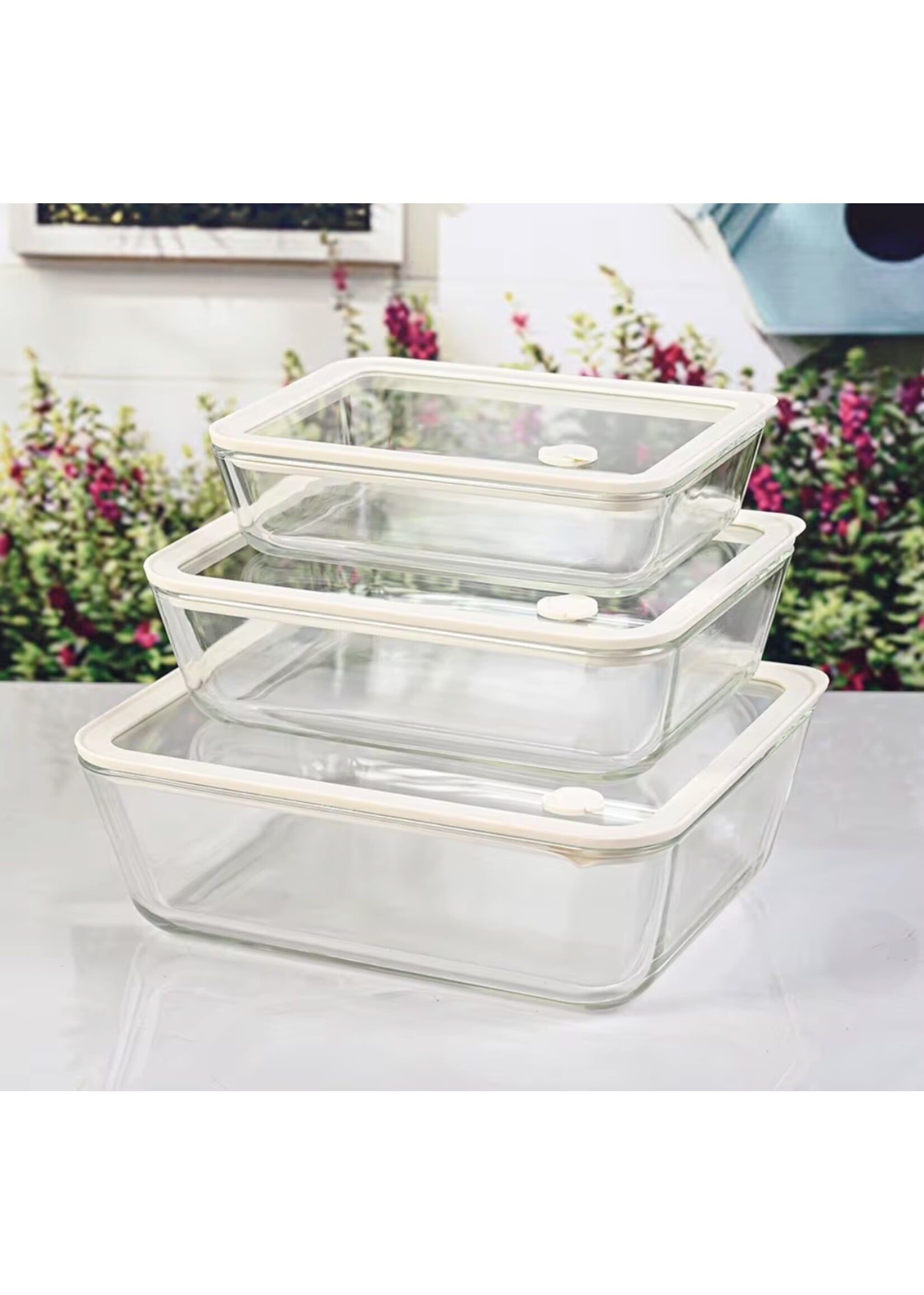 Bavary Récipient de conservation en verre avec couvercle – 2600 ml