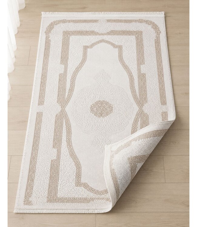 Zelmore Çağla Luxury Series Vloerkleed – Crème / Beige