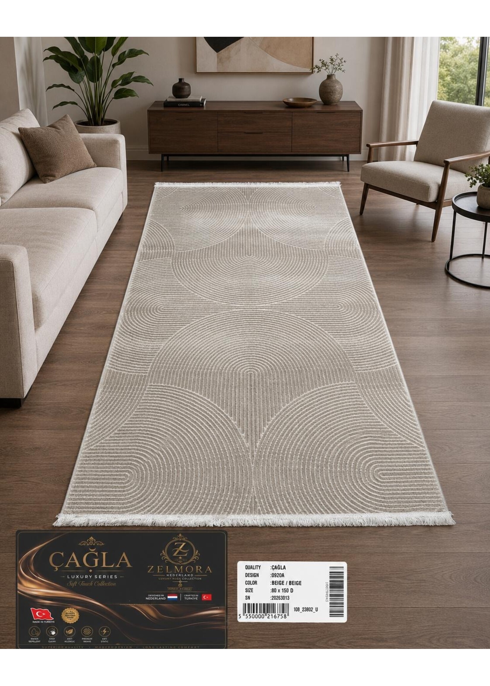 Tapis Zelmora Çağla – Beige