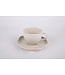 Bavary Cermeco Espresso Kopjes met Schotel – Beige of Wit.