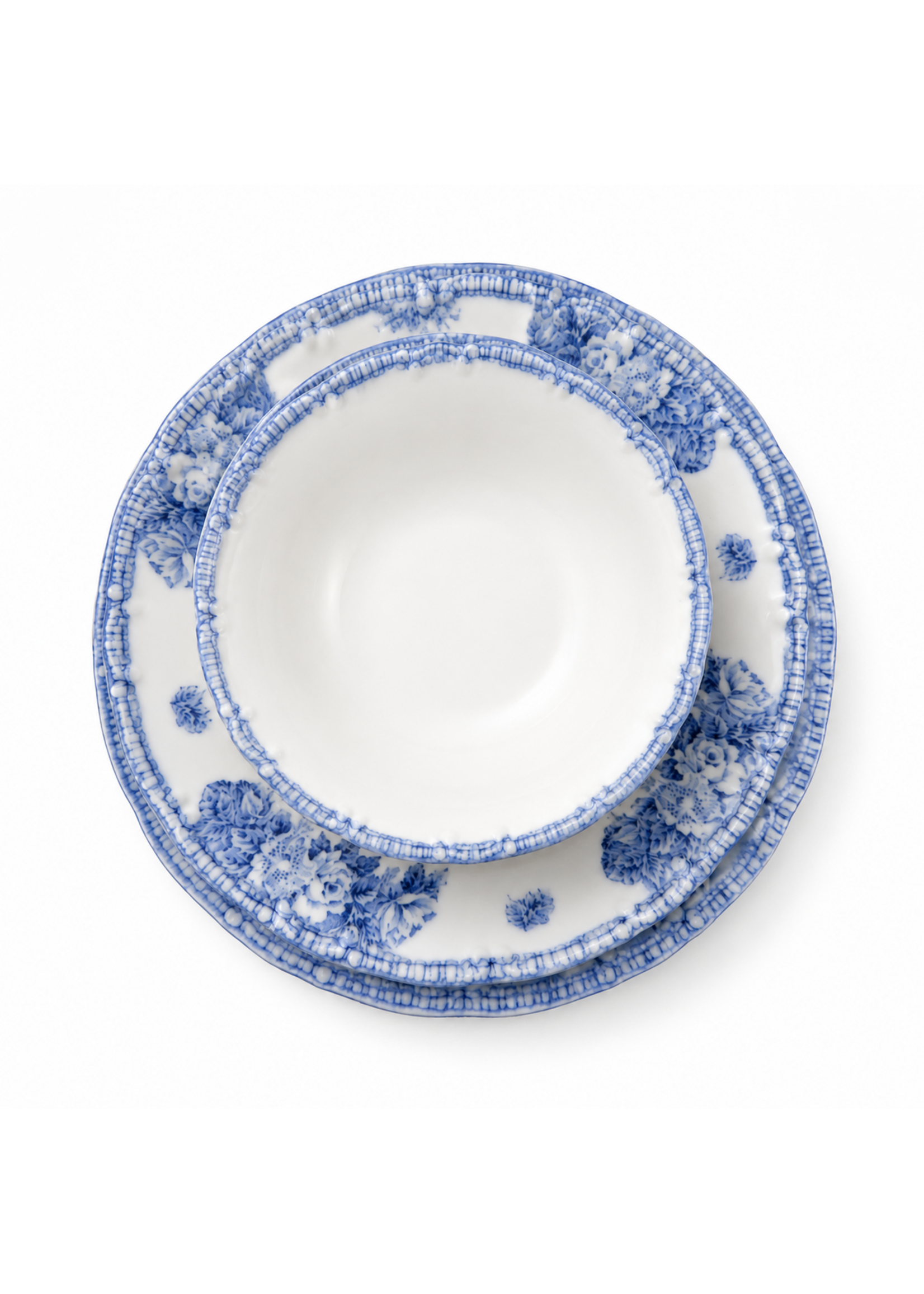 Service de table en porcelaine Tulu 24 pièces bleu clair