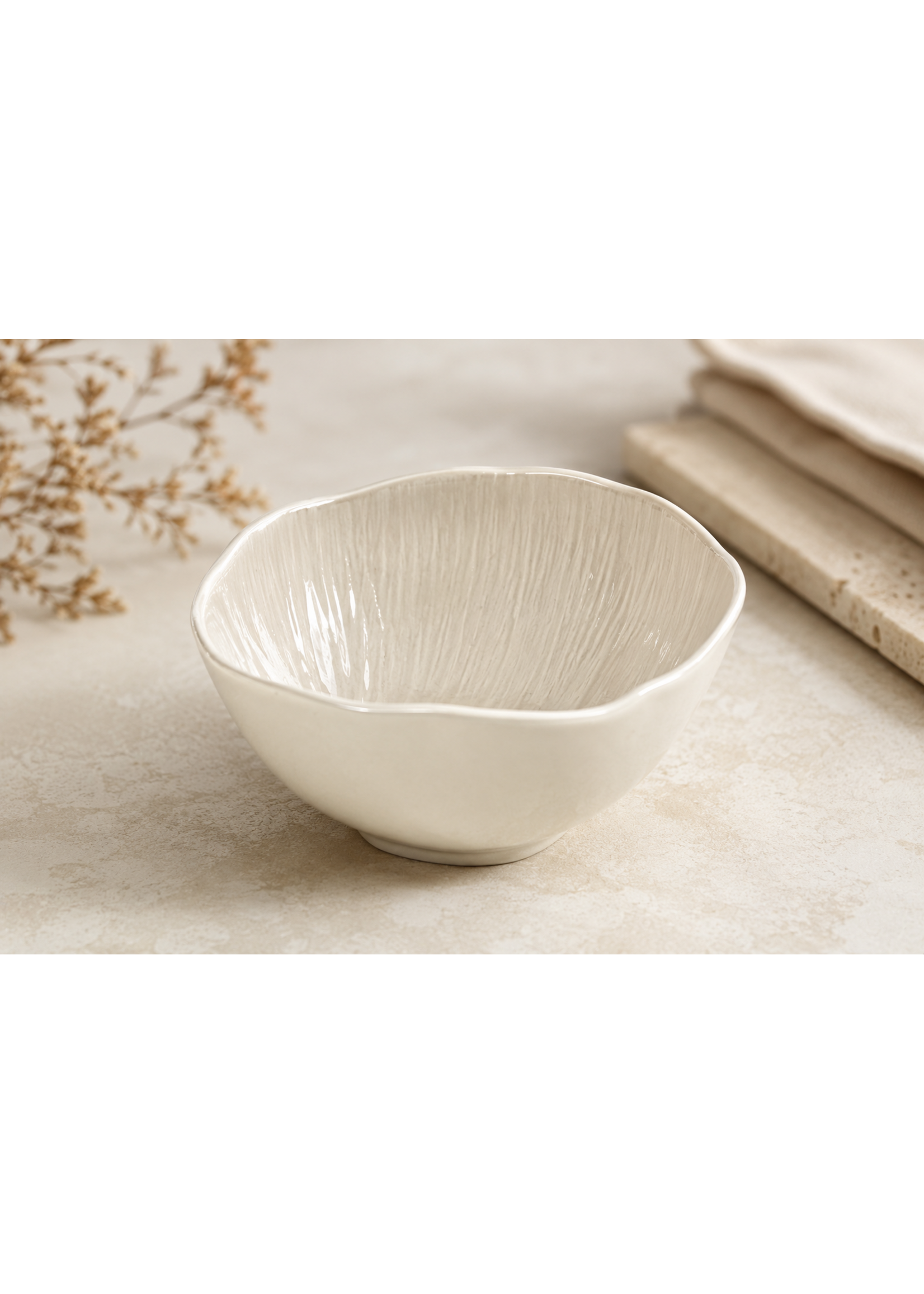 Bols Bavaria Ceramico – Lot de 6 – Beige – Ø 11,7 cm