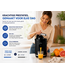 Presse-agrumes électrique Swiss Haus® CJ23 - 300 W – Presse-oranges électrique avec levier – Sans BPA – Presse-citrons – 2 cônes de pressage pour oranges et citrons – Noir
