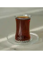 Pasabahçe Elysia Teeglas-Set – 6 Gläser + 6 Untersetzer
