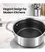 Cocotte Royal Swiss® – Avec couvercle 28 cm – Acier inoxydable – Nid d'abeille – Compatible induction
