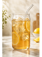 Verre à boire avec paille en verre – 540 ml (Lot de 2)