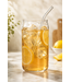 Trinkglas aus Glas mit Glasstrohhalm – 540 ml (2er-Set)