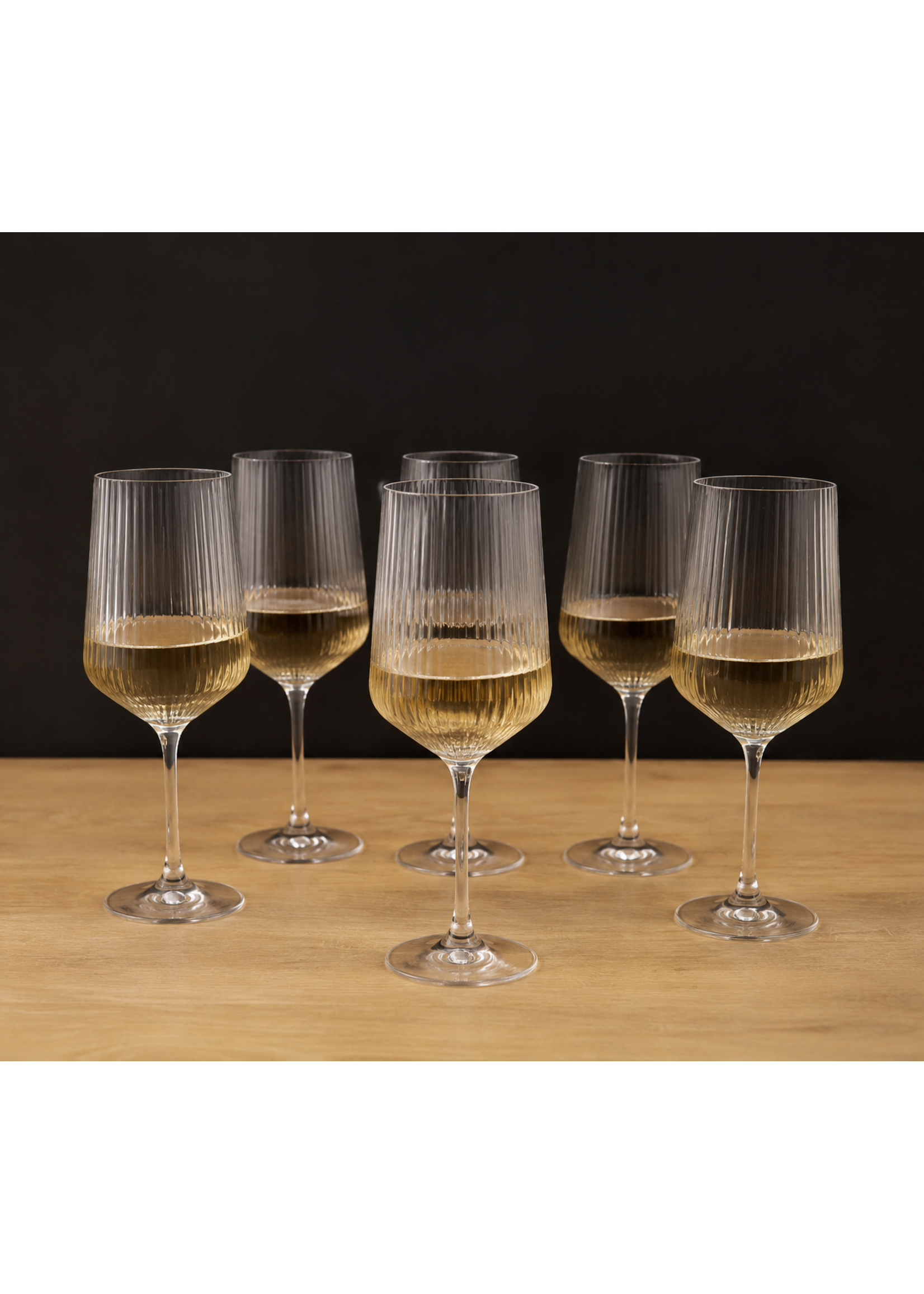 6 verres à vin côtelés (Collection Bavaria)