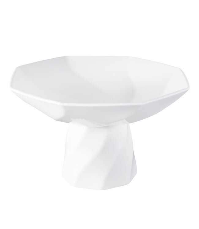 Coupe sur pied blanche de Bavière – Ø 28 cm x H 18 cm