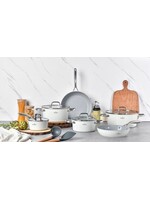 Batterie de cuisine à induction Swiss Haus® CC4014CR 14 pièces – Sans PFAS – Revêtement antiadhésif en céramique – Batterie de cuisine complète pour induction - Poêles à frire, casseroles avec couvercles et casserole