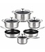10-teiliges Induktionskochgeschirr-Set – Edelstahl-Bratpfannen-Set in Wabenform – Kühle Griffe – Antihaftbeschichtung – Royal Swiss®