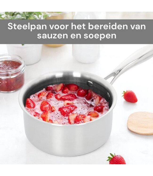 10-teiliges Induktionskochgeschirr-Set – Edelstahl-Bratpfannen-Set in Wabenform – Kühle Griffe – Antihaftbeschichtung – Royal Swiss®