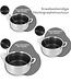 10-teiliges Induktionskochgeschirr-Set – Edelstahl-Bratpfannen-Set in Wabenform – Kühle Griffe – Antihaftbeschichtung – Royal Swiss®