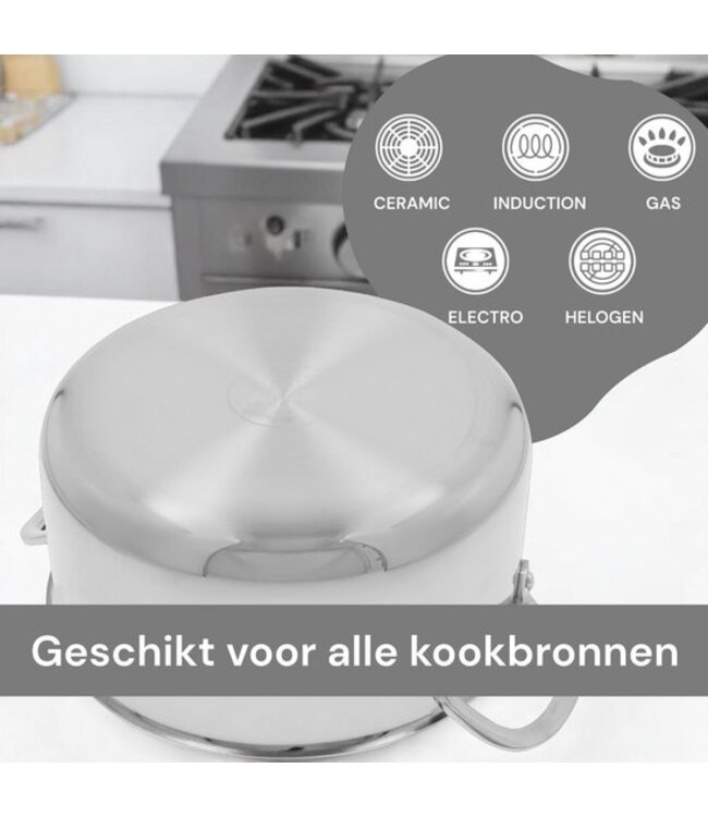 Batterie de cuisine à induction 10 pièces - Poêles à frire en acier inoxydable alvéolé - Poignées froides - Antiadhésives - Royal Swiss®