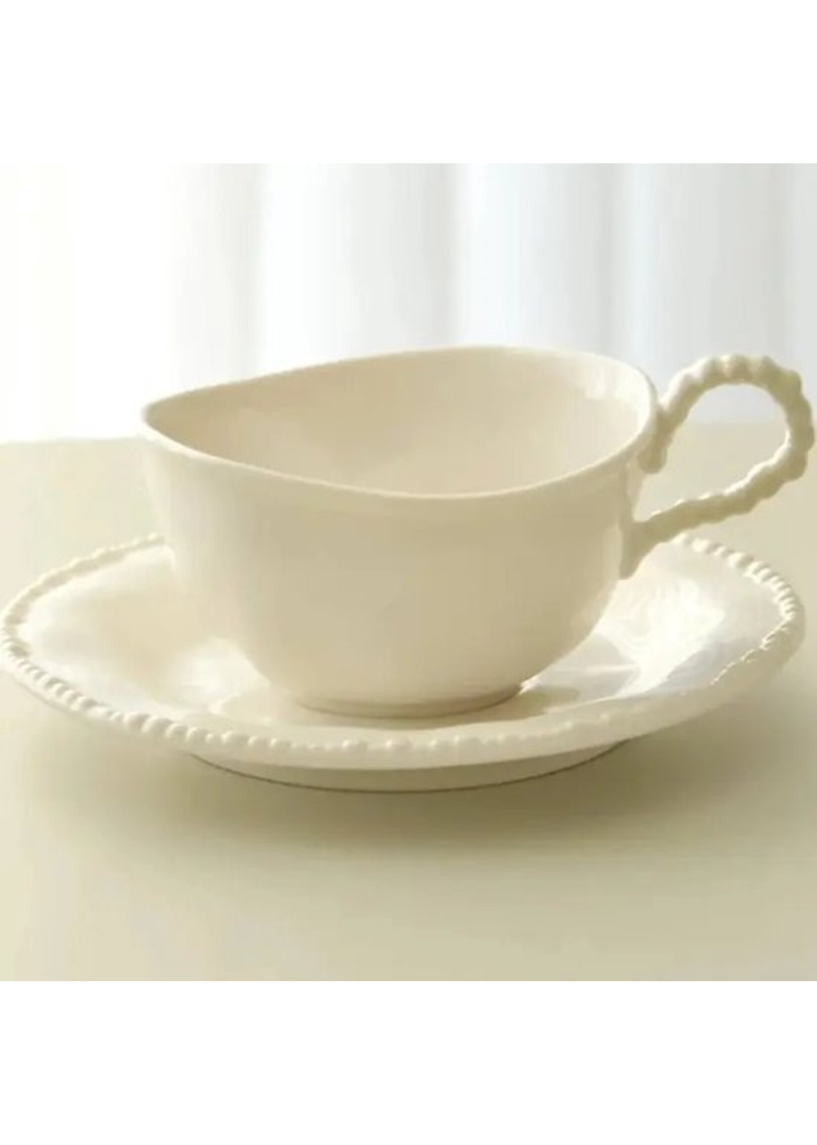 Bavaria Pearl Kaffeetassen 175 ml – 12-teiliges Set | Weiß oder Creme