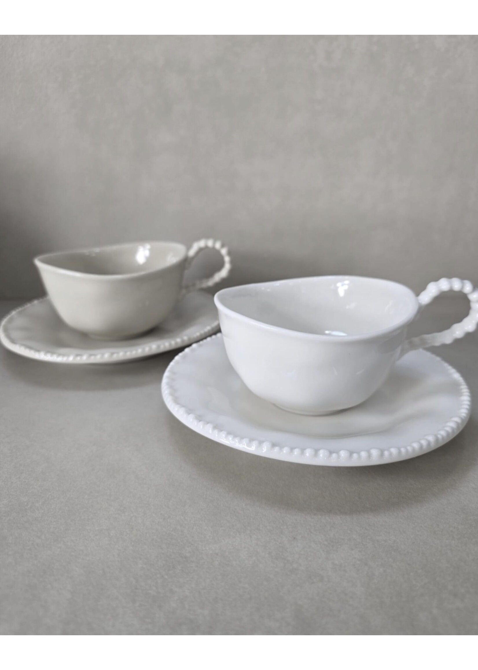 Tasses à café Bavaria Pearl 175 ml – Lot de 12 | Blanches ou crème