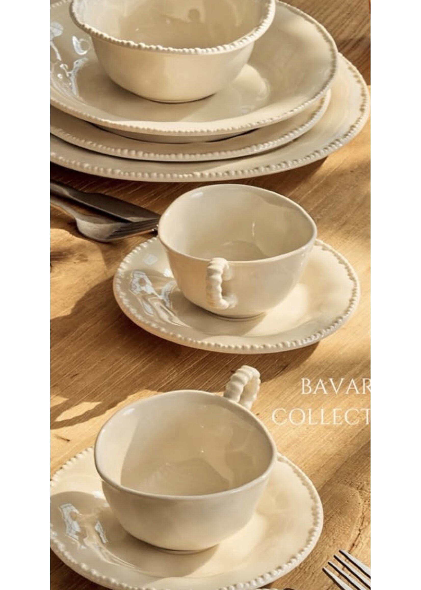 Tasses à café Bavaria Pearl 175 ml – Lot de 12 | Blanches ou crème