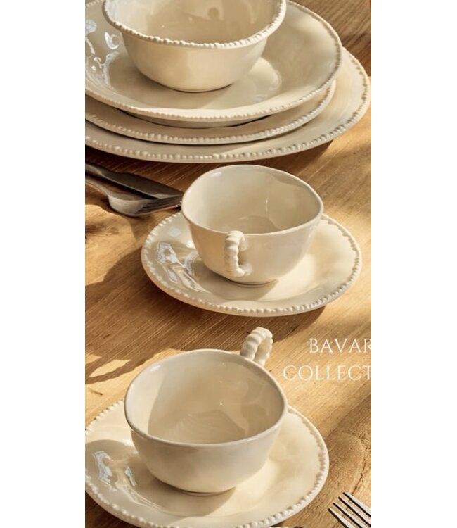 Tasses à café Bavaria Pearl 175 ml – Lot de 12 | Blanches ou crème
