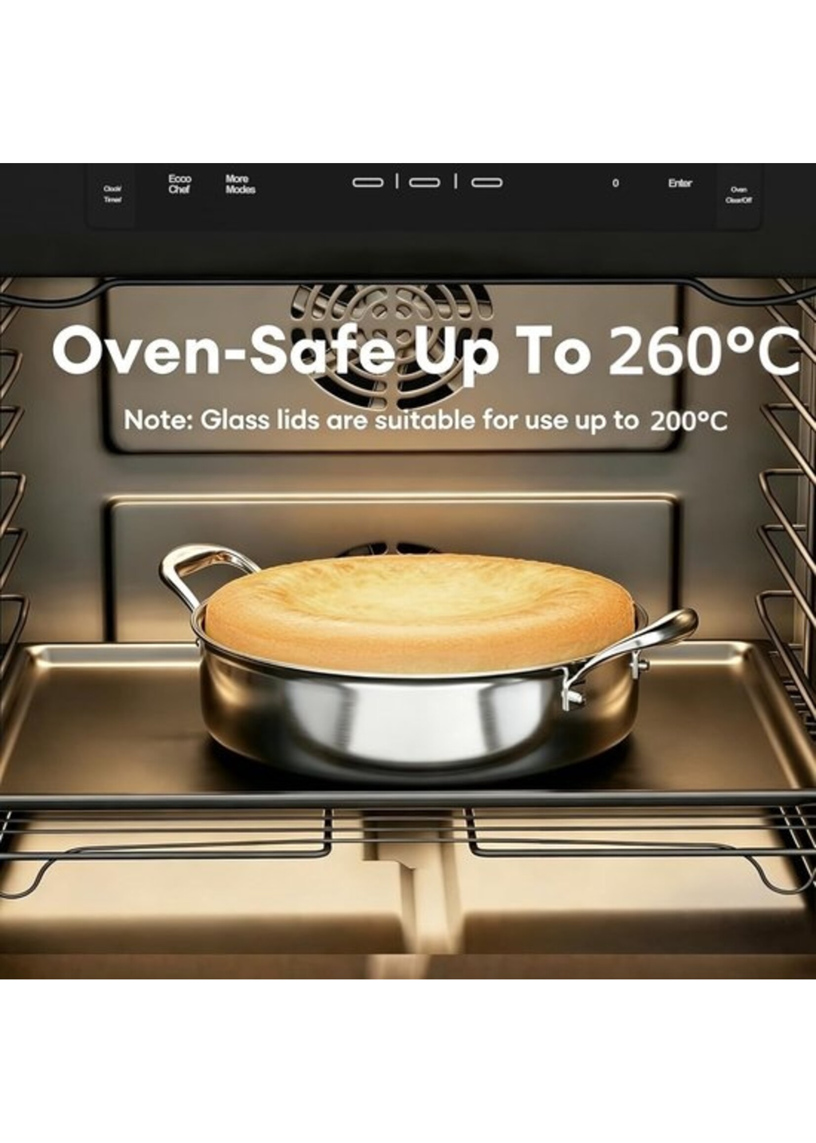 Sauteuse à induction Swiss Haus® ZGLC24 avec couvercle - Ø 24 cm / 2,9 litres - Sans PFAS - Compatible tous feux - Casserole avec revêtement antiadhésif résistant aux rayures - Acier inoxydable