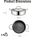 Swiss Haus® ZGLC24 Induktions-Bratpfanne mit Deckel – Ø 24 cm / 2,9 Liter – PFAS-frei – Bratpfanne für alle Herdarten – Kasserolle mit kratzfester Antihaftbeschichtung – Edelstahl
