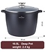 Casserole à induction Swiss Haus® BDP28B avec couvercle - Ø 28 cm / 10,5 litres - Sans PFAS - Compatible tous feux - Revêtement antiadhésif Sapphire™ - Noire