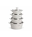 Batterie de cuisine BIKO 8 pièces Diamond – 20/24/28/32 cm – Revêtement antiadhésif effet marbre – Compatible induction