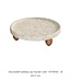 Livenza Athena – Dekoratives Tablett auf Holzbeinen – Ø 25 × 7 cm