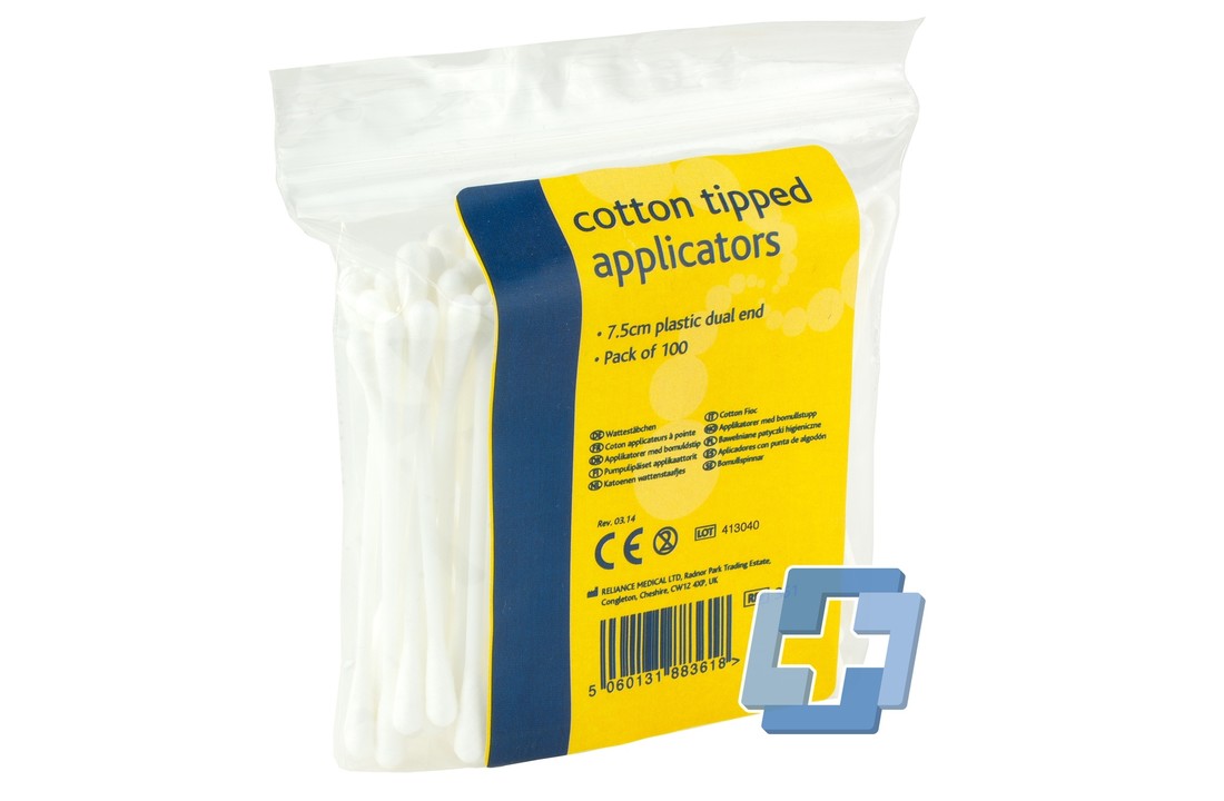 Reliance Wattenstokjes plastic -  7,5 cm (100 stuks)