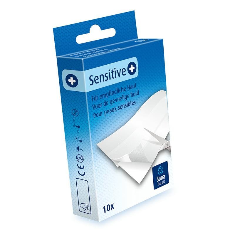 Sana First Aid Wondpleister Sensitive 10 x 6 cm (10 strips)