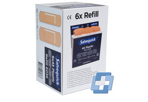 Salvequick 6036 navulling 45 plastic pleisters (6 stuks)