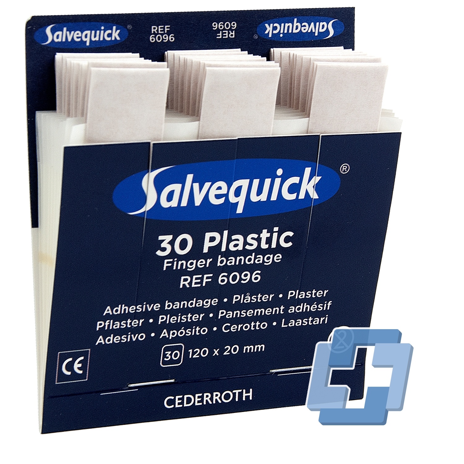 Salvequick 6096 navulling 30 plastic vingerpleisters (6 stuks)