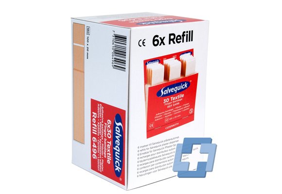 Salvequick 6496 navulling 30 elastisch 120 x 20 mm (6 stuks)
