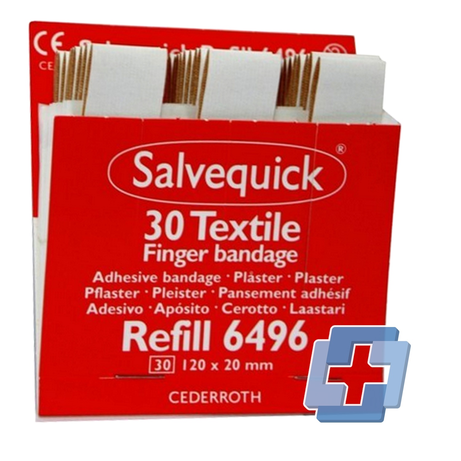 Salvequick 6496 navulling 30 elastisch 120 x 20 mm (6 stuks)