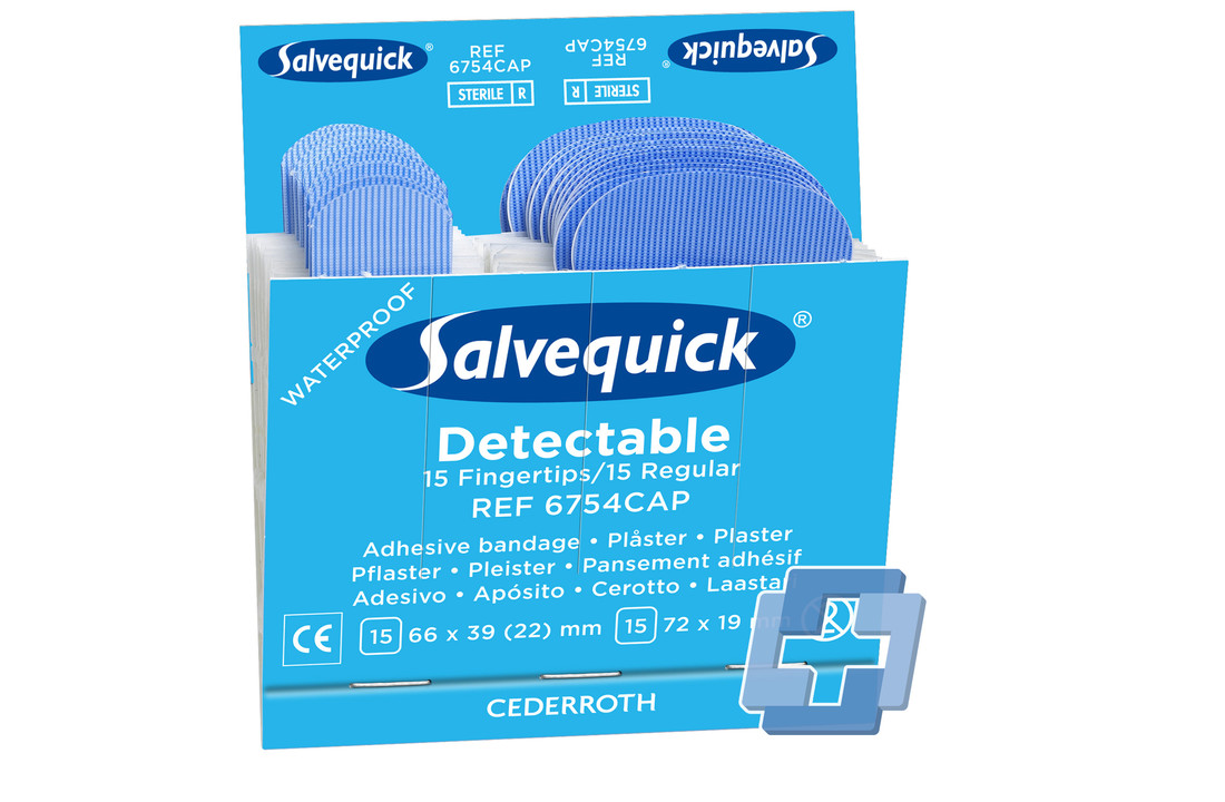 Salvequick 6754 navulling 30 blauwe vingertop