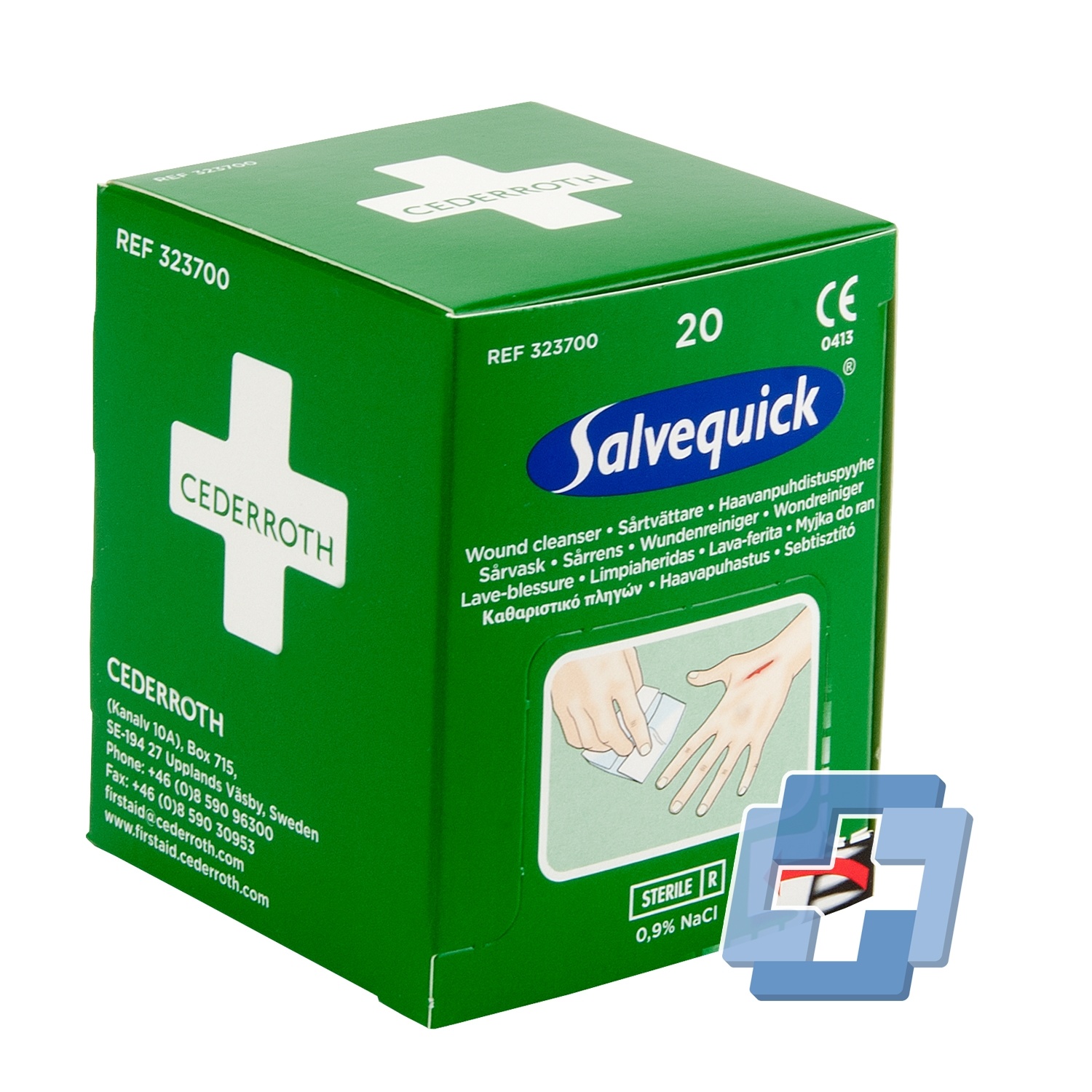 Salvequick Wundreinigungstücher 20 Stück - Nachfüllung