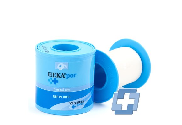 HEKApor Non-woven hechtpleister - 5 m x 5 cm (per stuk)