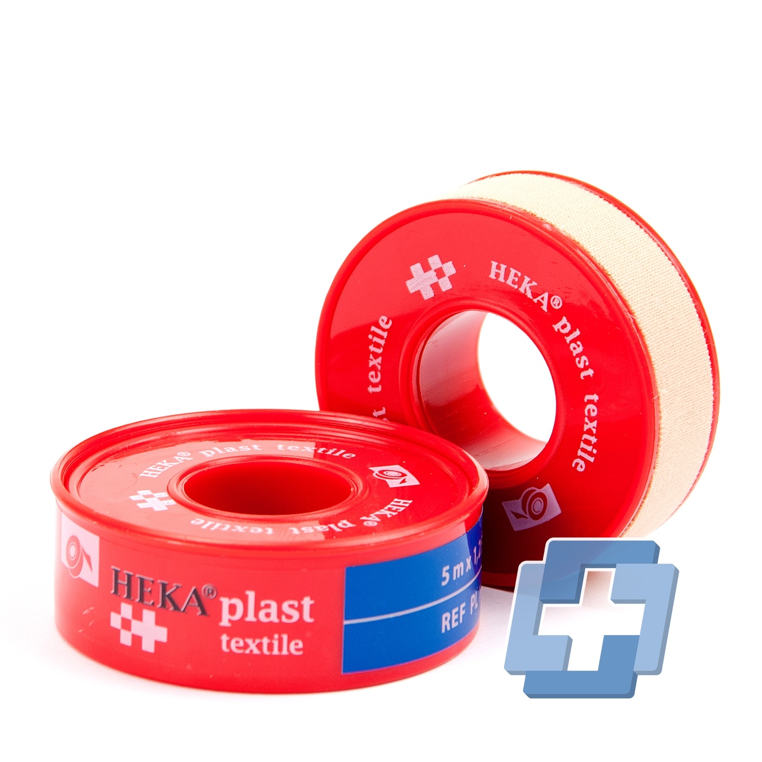 HEKAPLAST Textiel hechtpleister - 5 m x 1,25 cm (per stuk)
