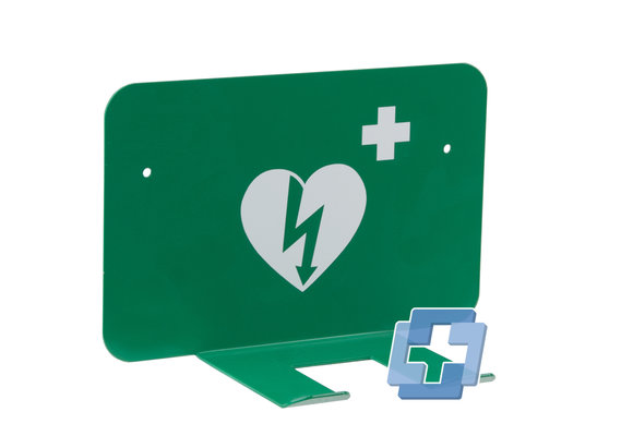 Universal AED-Wandhalterung mit Piktogramm - grün/weiß - horizontal