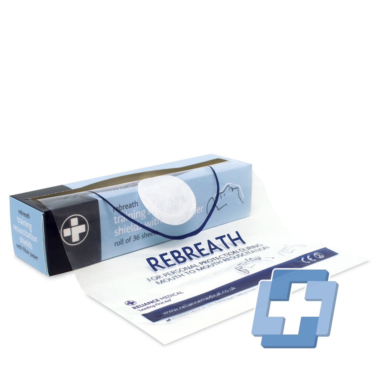 Reliance Training rebreath met filter papier (36 stuks)