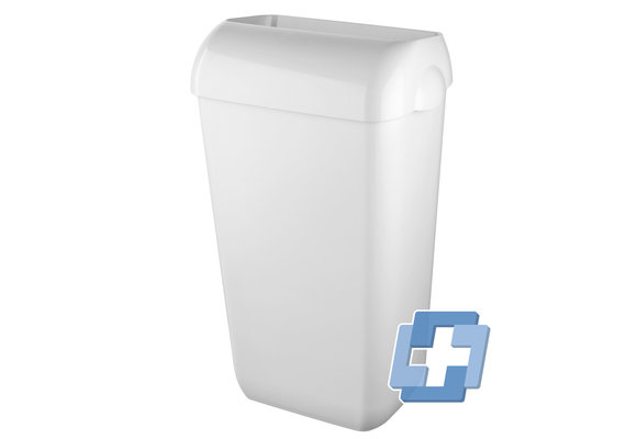 Mülleimer Kunststoff Weiß 23 Liter