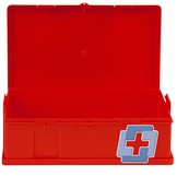 Verbandtrommel - Oranje + wandhouder LEEG