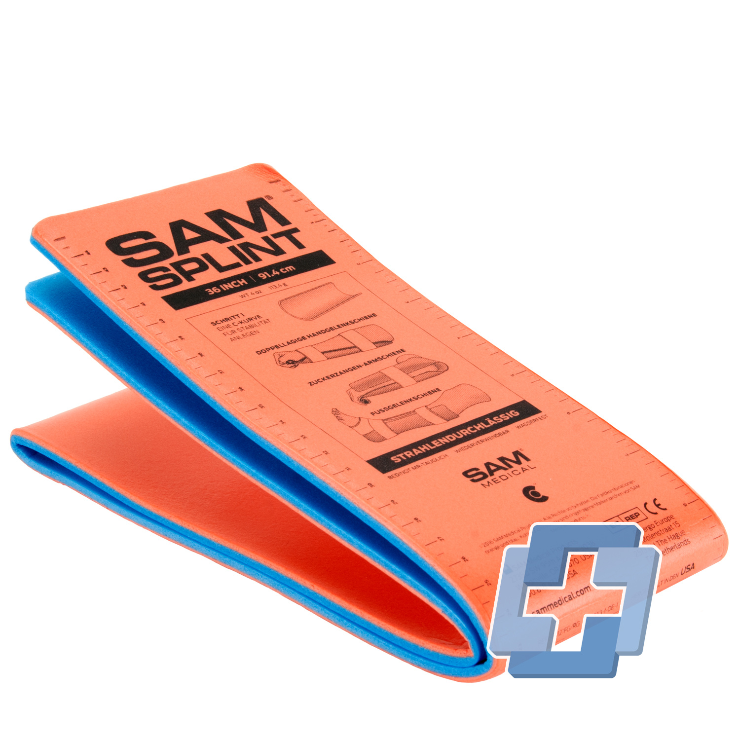 SAM-Splint Universal-Schiene gefaltet - 11 x 91 cm