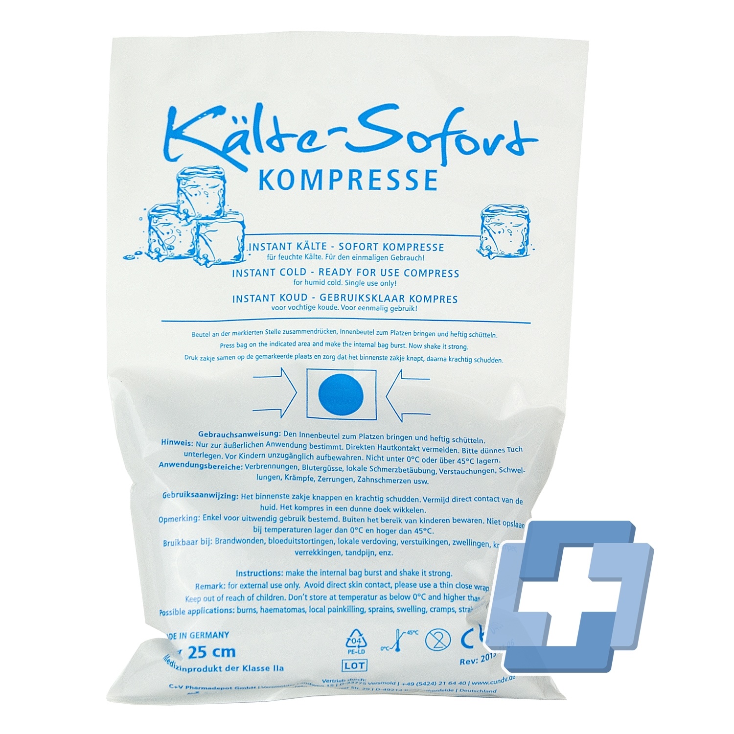 HEKA Instant coldpack - large - 15 x 27 cm